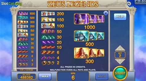 Zeus Legends 3x3 Betano